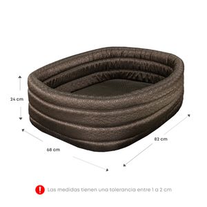 Cama Americana FORLI Acqua 1.5 Plazas Blanco + 1 almohada + Cama mascota