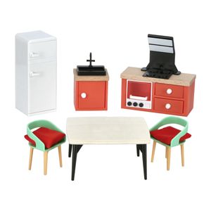 Set Mobiliario de Madera Castila 26x5x28 cm