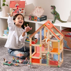 Set Mobiliario de Madera Castila 26x5x28 cm