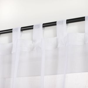 Set 2 Cortinas Visillo Liso Suave con Presillas