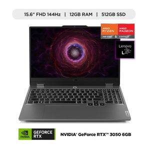 Laptop Gamer LENOVO LOQ 15ARP9 15.6" AMD Ryzen 5 (7000 series) 12GB 512GB SSD