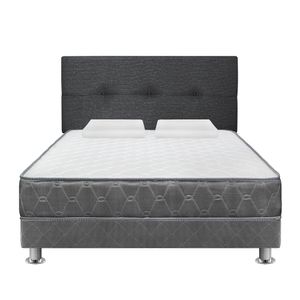 Dormitorio FORLI Acqua 2 Plazas Blanco + 2 almohadas +  Cama mascota