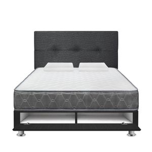 Dormitorio Sabanera FORLI Acqua 2 Plazas Blanco + 2 almohadas +  Cama mascota