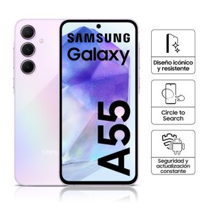 Celular Samsung Galaxy A55 256GB SSD 8GB RAM SM-A556ELVQLTP 6.6" Light Violet