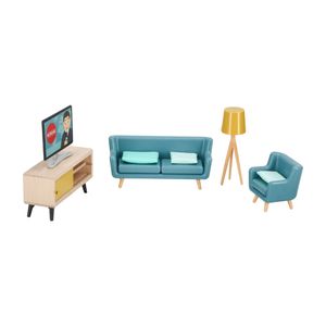 Set Mobiliario de Madera Castila 26x5x28 cm