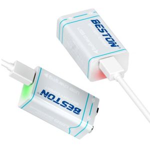Bateria de Litio Pila 9V Recargable USB Tipo C BESTON 1000mAh