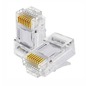 Plug Conector Rj45 Cat 5 Cat5e NETCOM Para Extensión X 100 Unidades