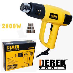 Pistola de Calor 2000W Derek Tools Flujo Aire Caliente Empaque