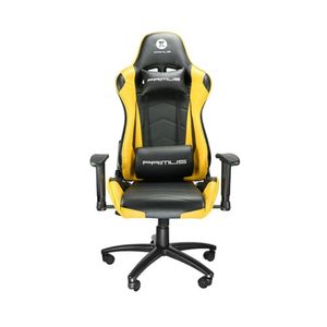 Silla Gamer Primus Gaming Chair THRONOS 100T Amarillo-Negro Sop 120kg