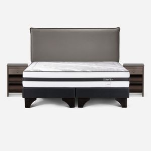 Cama Rosen Eur Driven King Maurice + 2 Velador Gris
