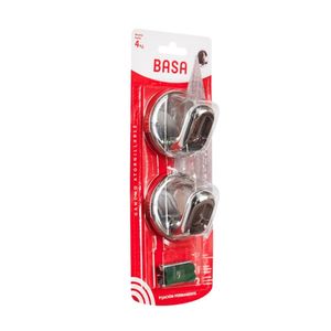 Ganchos Atornillables Circular Mediano x 2 unidades Metal Basa