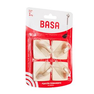 Ganchos Adhesivos Diamante x 4 unidades Beige Basa