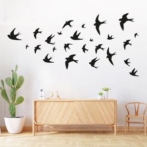 Vinilo Decorativo Stickart Grupo Aves Pequeño Sticker Animales
