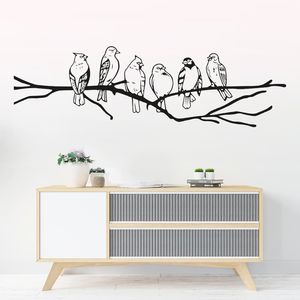 Vinilo Decorativo Stickart Aves Sobre Rama Mediano Sticker Animales