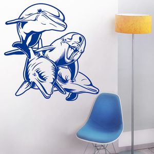 Vinilo Decorativo Stickart Delfines Pequeño Sticker Animales