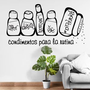 Vinilo Decorativo Stickart Condimentos Mediano Sticker Cocina