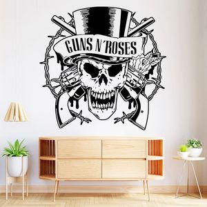 Vinilo Decorativo Stickart Calavera Guns N Roses Mediano Sticker Música