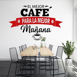 Vinilo Decorativo Stickart El Mejor Café Pequeño Sticker Cocina
