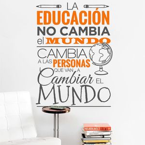 Vinilo Decorativo Stickart Educación Pequeño Sticker Frases