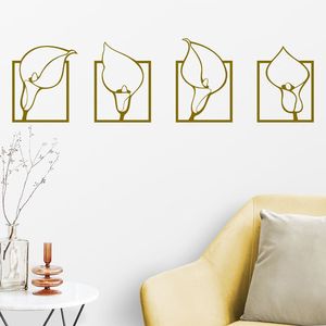 Vinilo Decorativo Stickart Azucenas Pequeño Sticker Flores