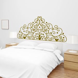 Vinilo Decorativo Stickart Cabecero Curvas Pequeño Sticker Dormitorio