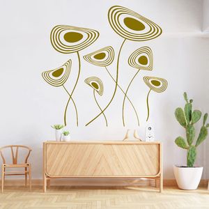 Vinilo Decorativo Stickart Flores Circulares Pequeño Sticker Flores