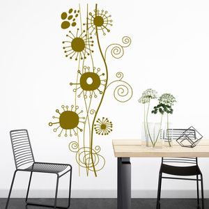 Vinilo Decorativo Stickart Ramas Abstractas Pequeño Sticker Flores