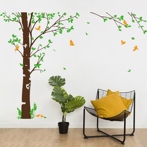 Vinilo Decorativo Stickart Hojas De Otoño Mediano Sticker Árboles
