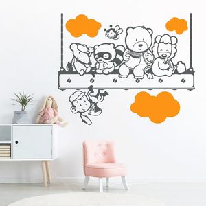 Vinilo Decorativo Stickart Animales En Descanso Pequeño Sticker Infantil