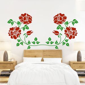 Vinilo Decorativo Stickart Rosas Y Ramas Pequeño Sticker Dormitorio
