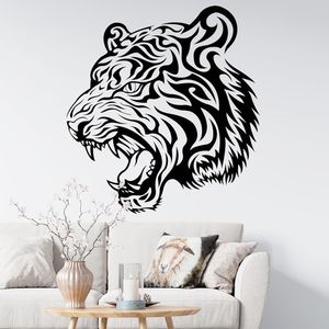 Vinilo Decorativo Stickart Cabeza Tigre Mediano Sticker Animales