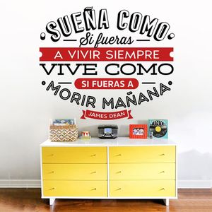 Vinilo Decorativo Stickart Sueña Pequeño Sticker Frases