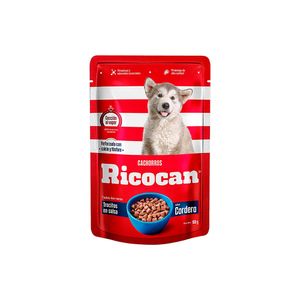 Ricocan  Cachorro Trocitos Cordero Pouch 100Gr X12 Un