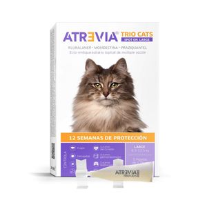 Antipulgas para gatos Atrevia Trio Cats Spot On Large (6.3 - 12.5kg) x 1 pip
