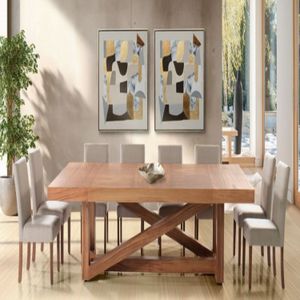 Comedor Dmuebles 8 sillas Ravello - Gris claro