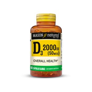 Vitamina D3 2000 UI Mason Natural 60 Cápsulas Blandas