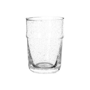 Vaso de Vidrio Bajo Burbujas Transparente 10,5 x 7,7 cm