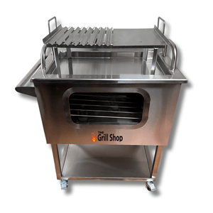 Caja china mediana full acero inoxidable con visor