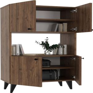 Librero Armario TU MESITA Bogota color Marrón 4 puertas