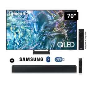 Televisor Samsung QLED Tizen OS Smart Tv 70 4K QN70Q65DAGXPE + Soundbar HW C400