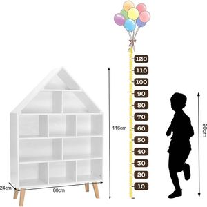 Librero Infantil TU MESITA Fonsi color Blanco con Estantes
