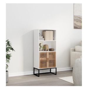 Librero Moderno TU MESITA Fargot corlor Blanco/Haya 2 puertas