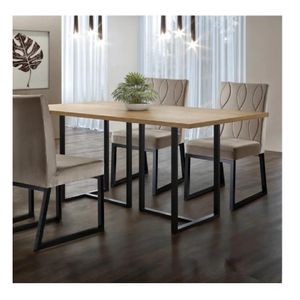 Mesa de Comedor Moderna TU MESITA Kendra color Marrón/Negro