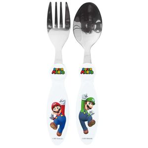 Cubiertos STOR Metálicos 2pzas Super Mario