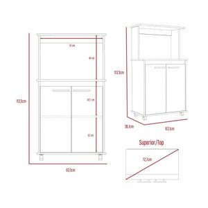 Mueble Bajo Microondas Manchester 2 Puertas Melamina Wengue Tuhome
