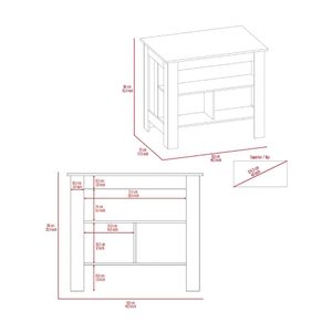 Mueble Isla de Cocina Cala Melamina Blanco/Ibiza Tuhome