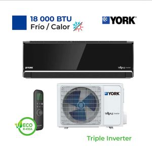 Aire Acondicionado York Split Pared De 18,000 Btu/H Triple Inverter Frío/Calor