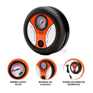 Compresor de Aire Portatil Pequeño de Plastico Negro