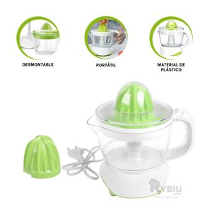 Exprimidor Compacto y Desmontable en Verde Y+Papel de Regalo
