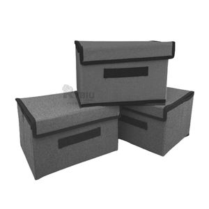Caja Almacenera para Ropa en Color Plomo Y+Agendita